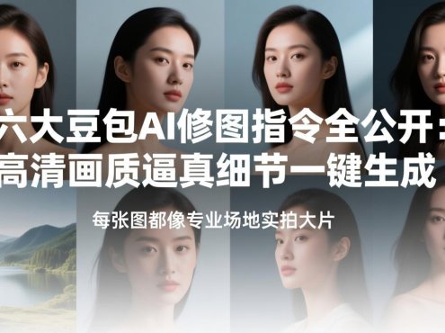 六大豆包AI修图指令全公开：高清画质逼真细节一键生成，每张图都像专业场地实拍大片