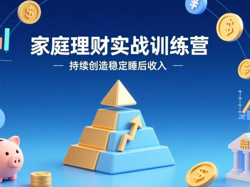 家庭理财实战训练营:从0到1建体系,三阶进阶层层递进,助你持续创造稳定睡后收入