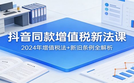 抖音同款增值税新法课:2024年增值税法+新旧条例全解析