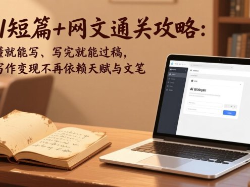 AI短篇+网文通关攻略：看懂就能写、写完就能过稿，让写作变现不再依赖天赋与文笔