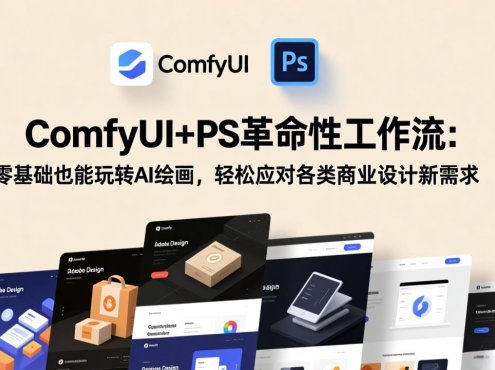 ComfyUI+PS革命性工作流：零基础也能玩转AI绘画，轻松应对各类商业设计新需求