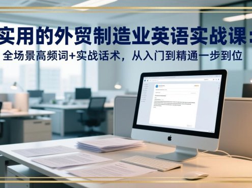 实用的外贸制造业英语实战课：全场景高频词+实战话术，从入门到精通一步到位
