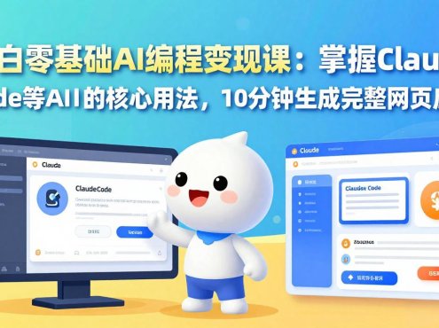 小白零基础AI编程变现课：掌握Claude Code等AI工具的核心用法，10分钟生成完整网页应用