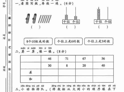 一年级下数学期末专项复习《易错题》《苏教版》