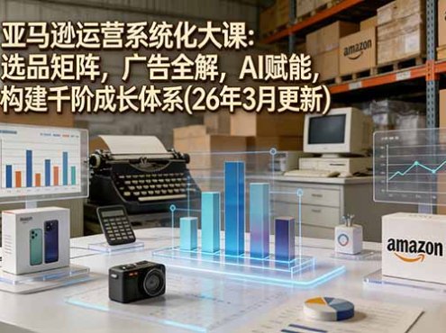 亚马逊运营系统化大课：选品矩阵，广告全解，AI赋能，构建千阶成长体系(26年3月更新