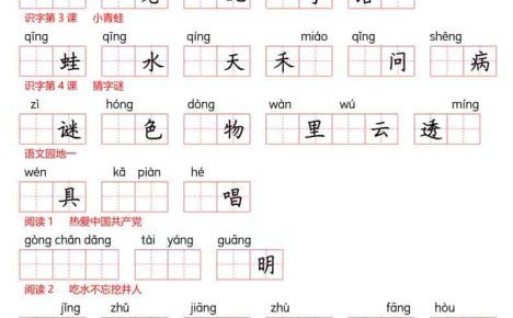 一年级下语文看拼音写生字（生字表）
