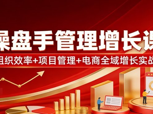 操盘手管理增长课:组织效率+项目管理+电商全域增长实战