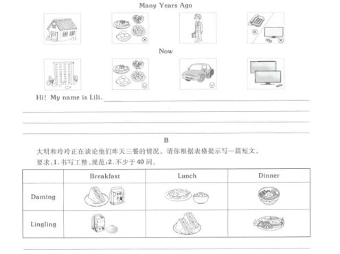 五年级下英语书面表达专项练习《外研版》