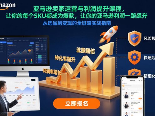 亚马逊卖家运营与利润提升课程，让你的每个SKU都成为爆款，让你的亚马逊利润一路飙升(更新26年3月)