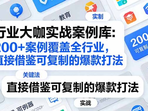 行业大咖实战案例库：200+案例覆盖全行业，直接借鉴可复制的爆款打法(更新3月