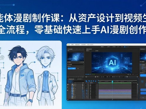 智能体漫剧制作课：从资产设计到视频生成全流程，零基础快速上手AI漫剧创作