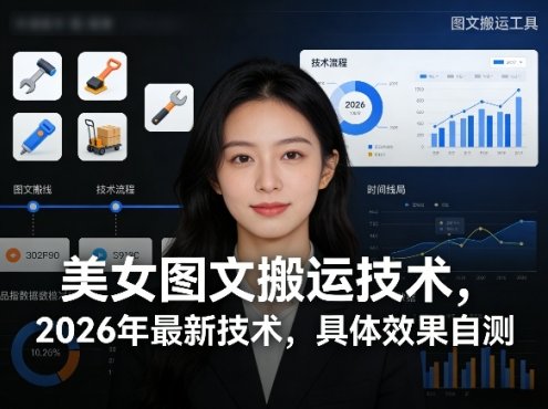 美女图文搬运技术，2026年最新技术，具体效果自测