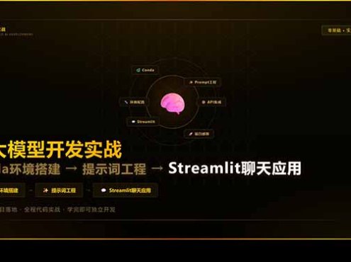 AI大模型开发实战:Conda环境搭建→提示词工程→Streamlit聊天应用,零基础到项目落地