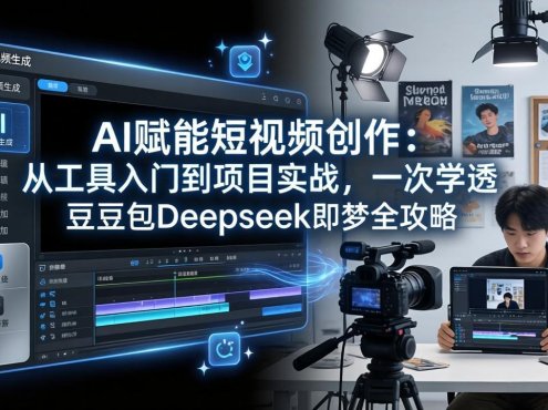AI赋能短视频创作：从工具入门到项目实战，一次学透豆包Deepseek即梦全攻略