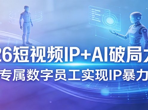 2026短视频IP+AI破局大课,构建专属数字员工实现IP暴力增长