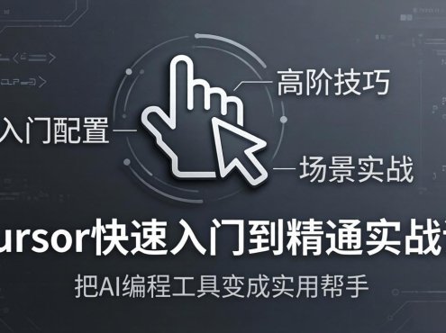 Cursor快速入门到精通实战课:入门配置+高阶技巧+场景实战,把AI编程工具变成实用帮手