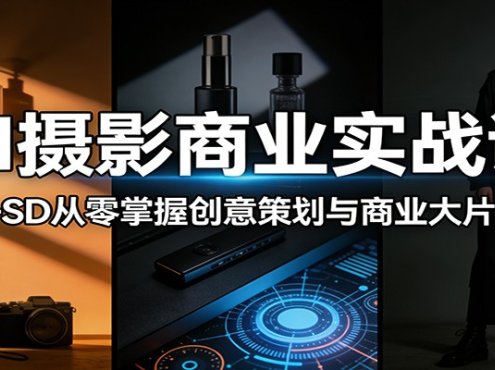AI摄影商业实战课:MJ+SD从零掌握创意策划与商业大片合成