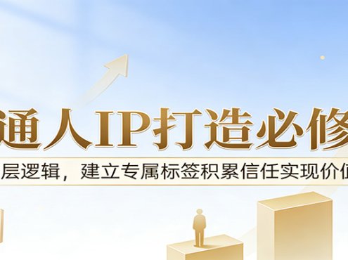 付费文章:普通人IP打造必修课,8大底层逻辑,建立专属标签积累信任实现价值放大