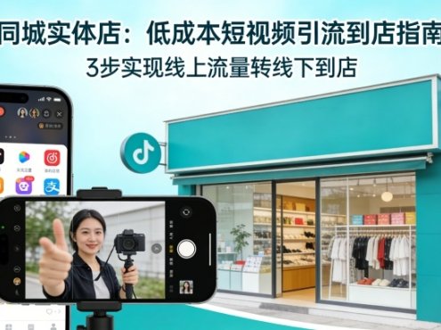 同城实体店，如何低成本把客户从短视频带到线下门店