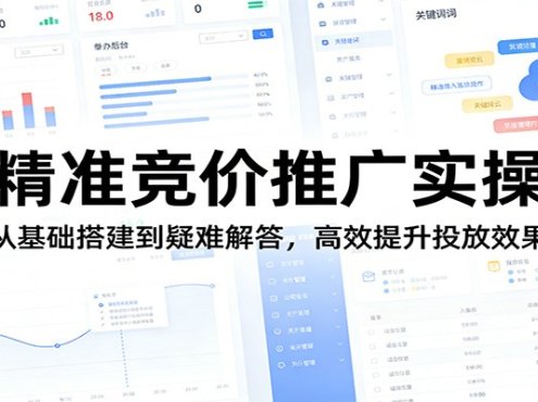 精准竞价推广实操：从基础搭建到疑难解答，高效提升投放效果