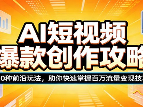 AI短视频爆款创作攻略:20种前沿玩法,助你快速掌握百万流量变现技巧