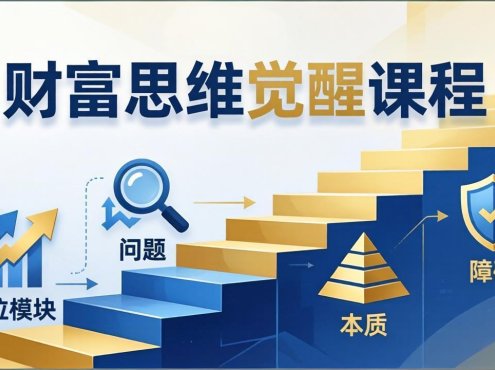 财富思维觉醒第十期：3天大课四大模块，精准定位问题看清本质，扫清人生障碍