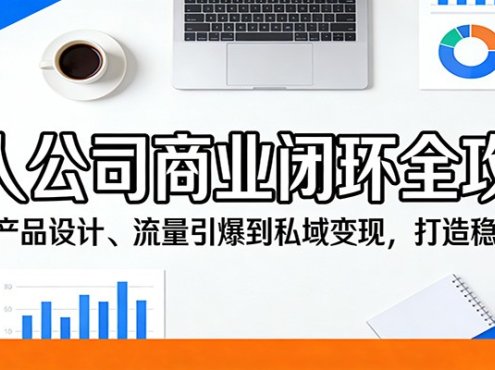 一人公司商业闭环全攻略：从知识产品设计、流量引爆到私域变现，打造稳定收入