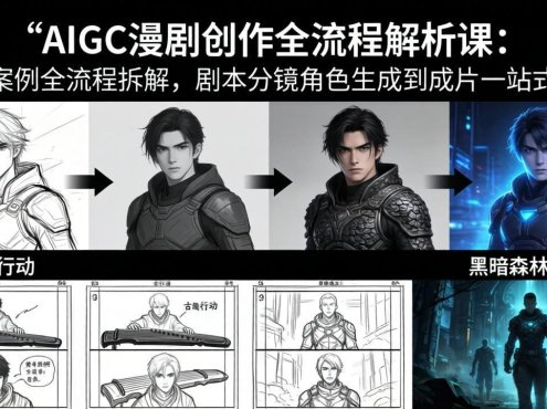AIGC漫剧创作全流程解析课：三体案例全流程拆解，剧本分镜角色生成到成片一站式掌握