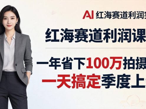 服装老板AI模特图课:一年省下100万拍摄费,一天搞定季度上新,红海赛道利润突围