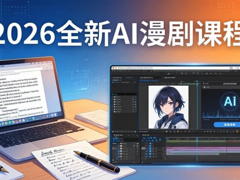 2026全新AI漫剧课程:覆盖创作全链路,教你写作分镜剪辑配音一站式打造漫剧作品