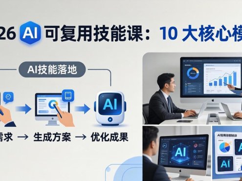 2026AI可复用技能-4月新课:10大核心模块,手把手教你把AI用进工作、产出成果