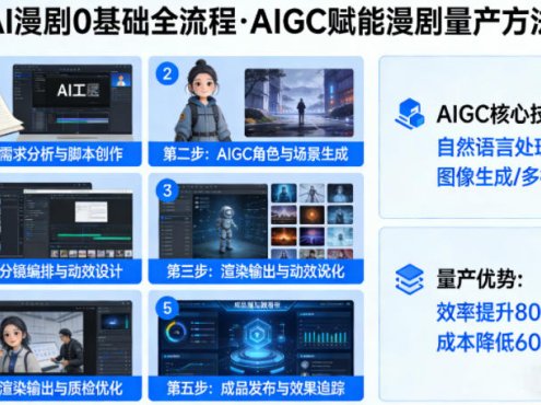 AI漫剧0基础全流程,快速掌握AIGC赋能的漫剧量产方法