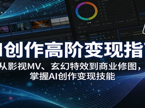 AI创作高阶变现指南:从影视MV、玄幻特效到商业修图,掌握AI创作变现技能