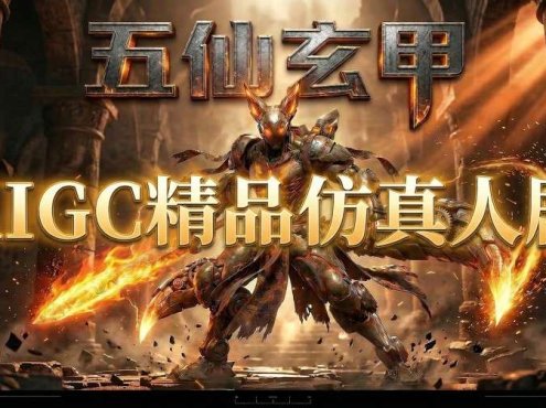 AIGC精品仿真人短剧教学,以五仙玄甲风为例展示保姆级实操教学