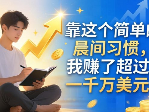 付费文章:靠这个简单的晨间习惯,我赚了超过一千万美元