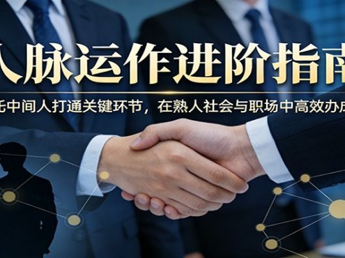 付费文章:人脉运作进阶指南,依托中间人打通关键环节,在熟人社会与职场中高效办成事