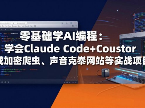 零基础学AI编程:学会Claude Code+Cursor完成加密爬虫、声音克隆网站等实战项目