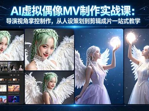 AI虚拟偶像MV制作实战教学：导演视角掌控制作，从人设策划到剪辑成片一站式教学