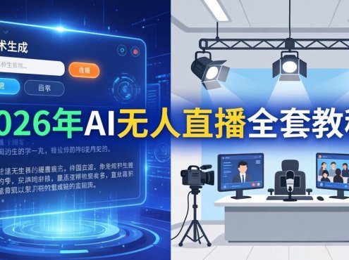 2026年AI无人直播全套教程:OBS安装+软件配置+直播间搭建+话术生成+一键开播实操