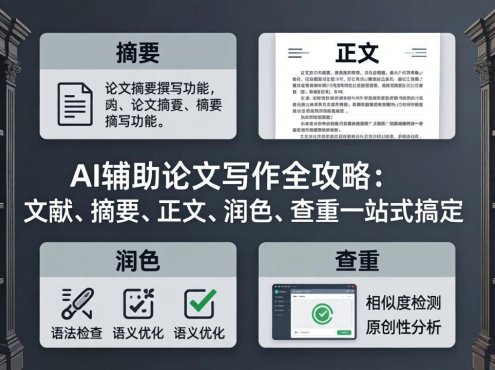 AI辅助论文写作全攻略：文献、摘要、正文、润色、查重一站式搞定