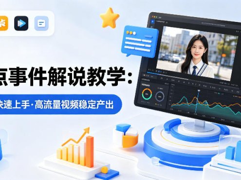 某大V的热点事件解说教学,新手也能快速上手,稳定产出高流量解说视频