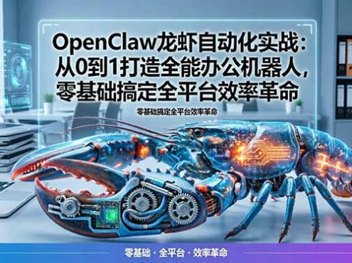OpenClaw龙虾自动化实战：从0到1打造全能办公机器人，零基础搞定全平台效率革命