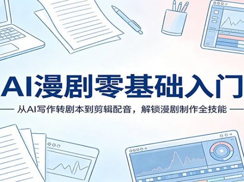 AI漫剧零基础入门:从AI写作转剧本到剪辑配音,解锁漫剧制作全技能