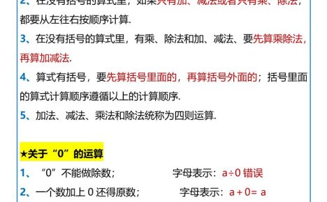 2026春新版四年级下数学重点知识点及公式《人教版》