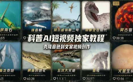 科普造物主AI短视频独家教程：从软件安装、壳隆音色到文案视频创作，零基础快速做爆款