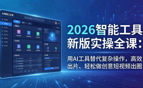2026智能工具新版实操全课：用AI工具替代复杂操作，高效出片、轻松做创意短视频出圈