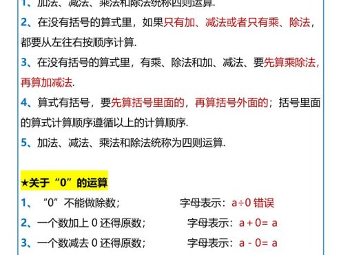 2026春新版四年级下数学重点知识点及公式《人教版》