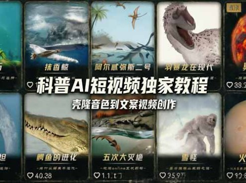 科普造物主AI短视频独家教程:从软件安装、壳隆音色到文案视频创作,零基础快速做爆款