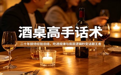 酒桌高手话术：二十年接待经验总结，吃透规律与底层逻辑秒变话题王者