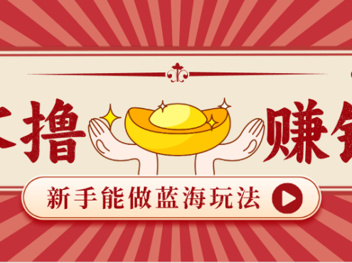 新手也能变现的蓝海玩法,一个人人能做的项目,需求量极大日入300+!